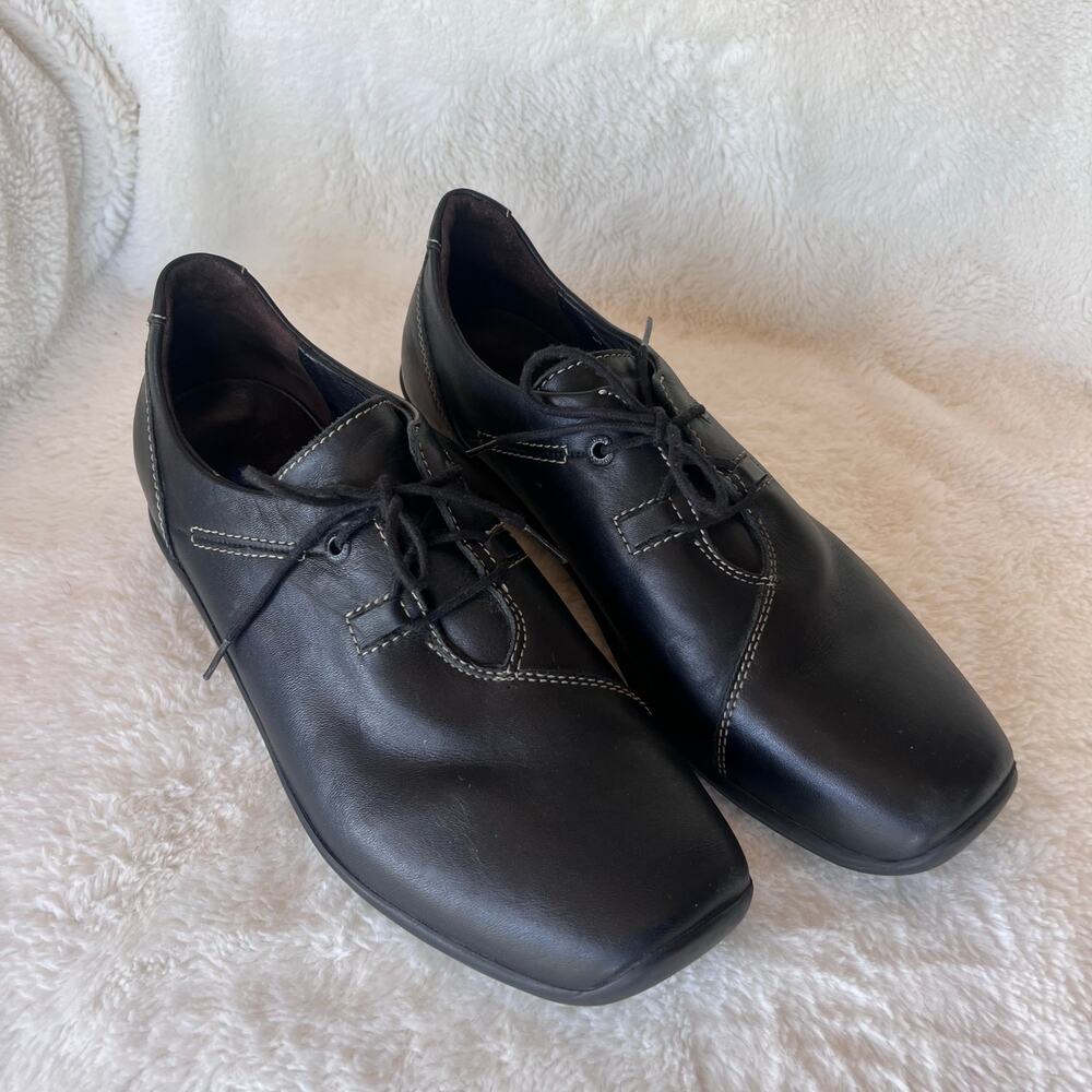 Wolky‎ Black Leather Lace Up Shoes Men’s Size 9 EU 42 Comfort Oxford Casual